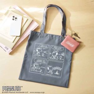 スヌーピー / コールマン 両A面トートバッグ＆キーチェーン付きコインケース