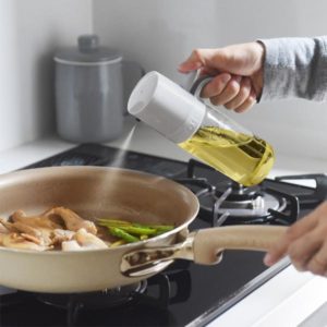 油の量を抑える オイルスプレー オイルボトル 耐熱ガラス 250ml
